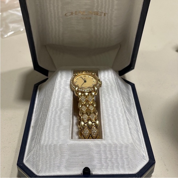 Beyond Stunning 18k solid gold The Who Watch Band Covered in diamonds - Picture 4 of 9